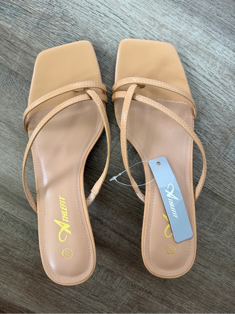 NWT Strappy Nude Kitten Heels